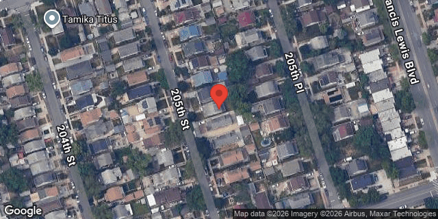 Aerial map of 100-33 205 STREET, Queens