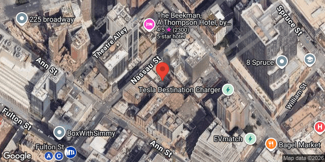 Aerial map of 122 NASSAU STREET, Manhattan