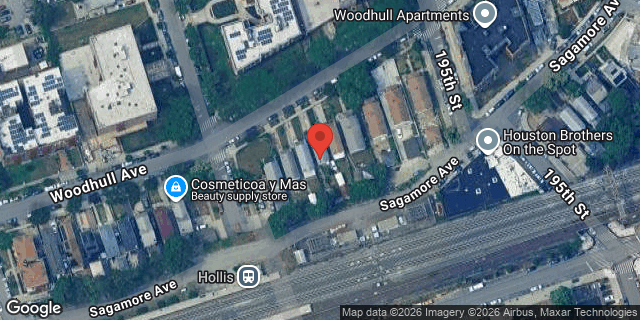 Aerial map of 193-12 WOODHULL AVENUE, Queens