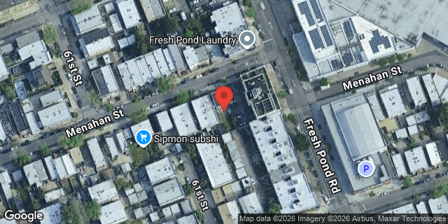 Aerial map of 61-28 MENAHAN STREET, Queens