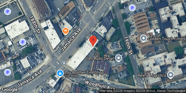 Aerial map of 188-18 JAMAICA AVENUE, Queens