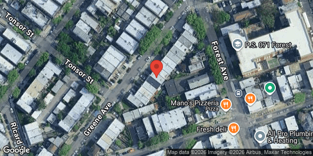 Aerial map of 2212 GREENE AVENUE, Queens