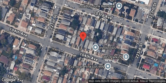 Aerial map of 221-17 104 AVENUE, Queens
