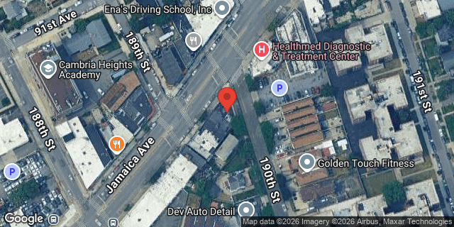 Aerial map of 188-36 JAMAICA AVENUE, Queens