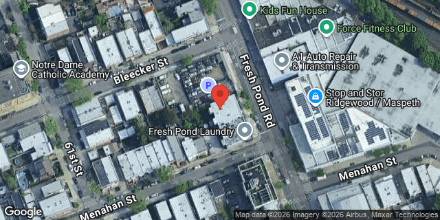 Aerial map of 63-12 FRESH POND ROAD, Queens