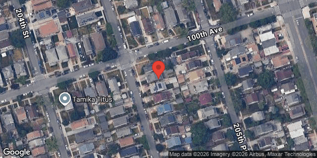 Aerial map of 100-05 205 STREET, Queens