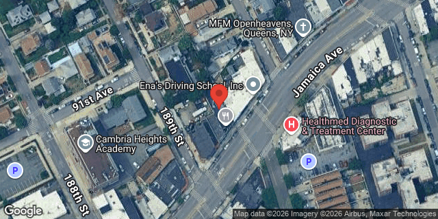 Aerial map of 189-09 JAMAICA AVENUE, Queens