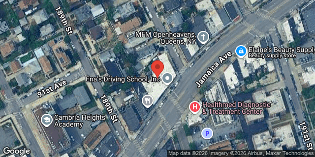 Aerial map of 189-15 JAMAICA AVENUE, Queens