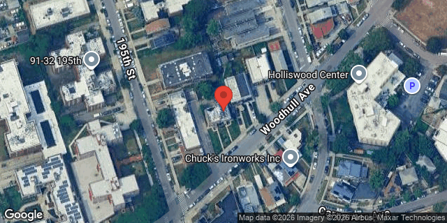 Aerial map of 195-15 WOODHULL AVENUE, Queens