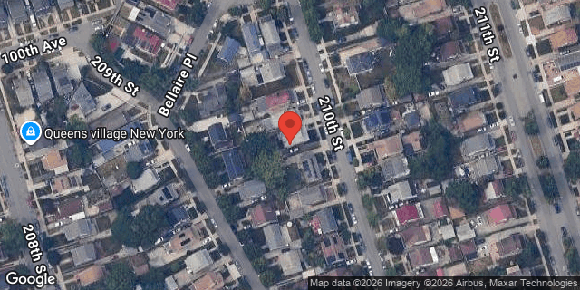 Aerial map of 100-36 210 STREET, Queens