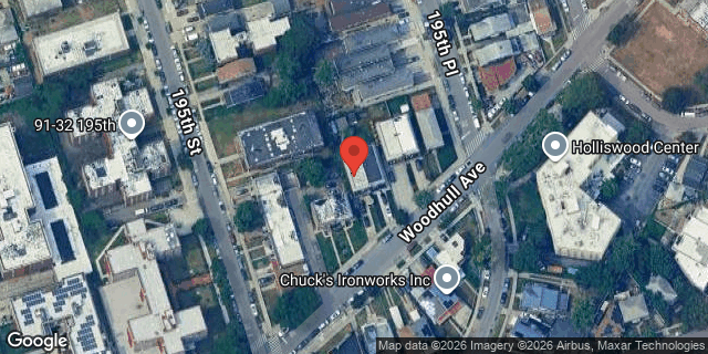 Aerial map of 195-19 WOODHULL AVENUE, Queens