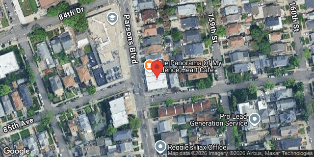 Aerial map of 84-77 PARSONS BOULEVARD, Queens