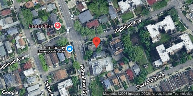 Aerial map of 170-04 HIGHLAND AVENUE, Queens
