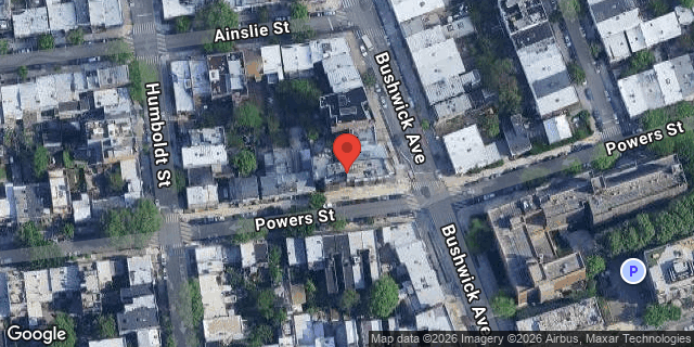 Aerial map of 70 BUSHWICK AVENUE, Brooklyn