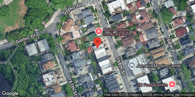 Aerial map of 85-20 168 STREET, Queens