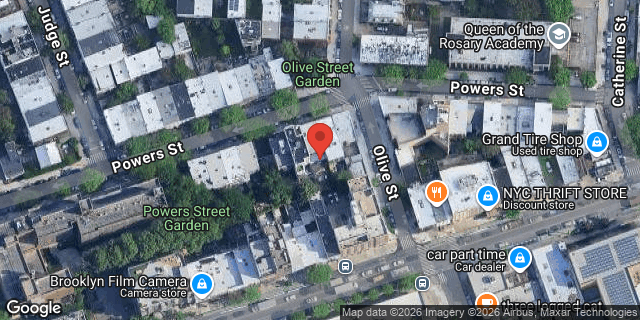 Aerial map of 294 POWERS STREET, Brooklyn