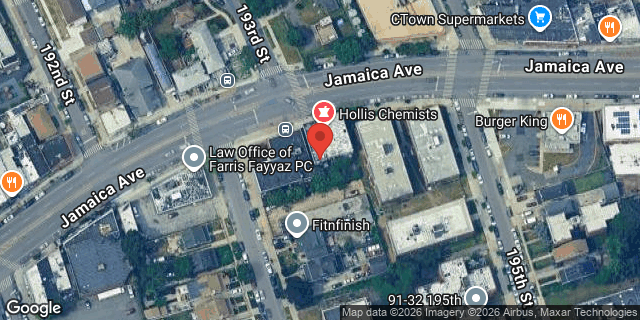 Aerial map of 193-12 JAMAICA AVENUE, Queens