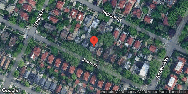 Aerial map of 72-27 JUNO STREET, Queens