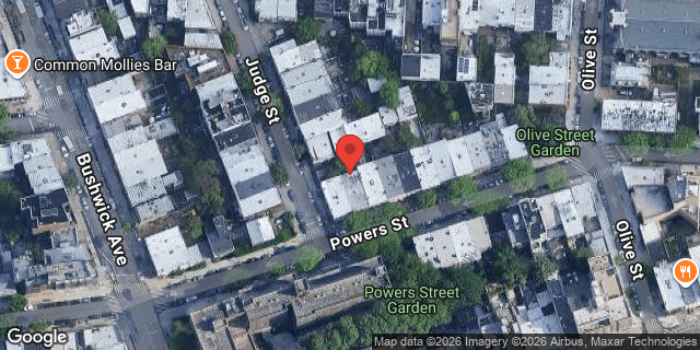 Aerial map of 251 POWERS STREET, Brooklyn