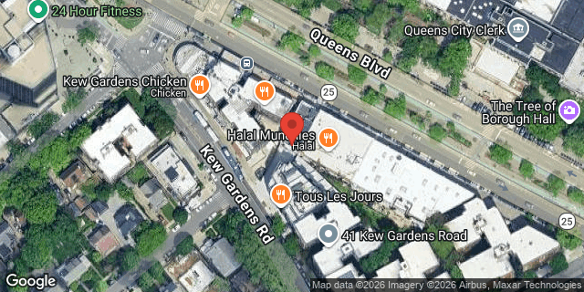 Aerial map of 120-32 QUEENS BLVD, Queens