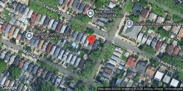 Aerial map of 69-58 LOUBET STREET, Queens