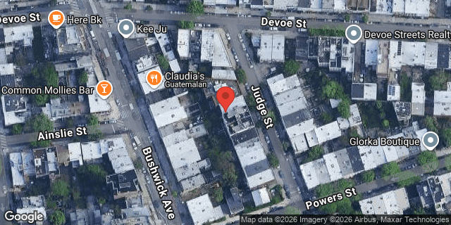 Aerial map of 19 JUDGE STREET, Brooklyn