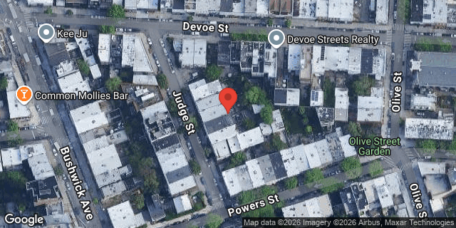 Aerial map of 16 JUDGE STREET, Brooklyn