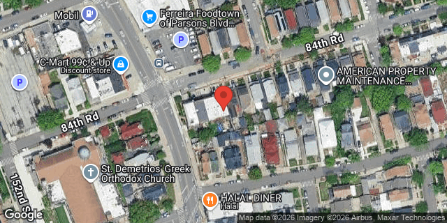 Aerial map of 158-10 84 ROAD, Queens