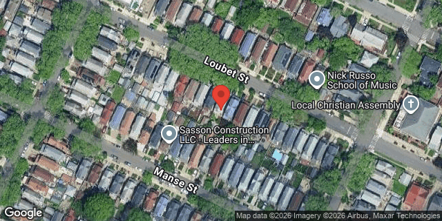 Aerial map of 69-32 LOUBET STREET, Queens