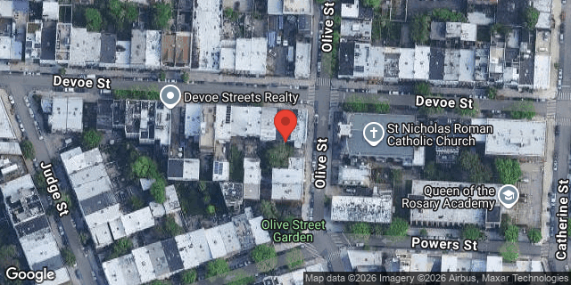 Aerial map of 288 DEVOE STREET, Brooklyn