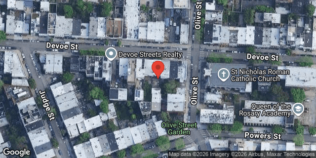 Aerial map of 284 DEVOE STREET, Brooklyn