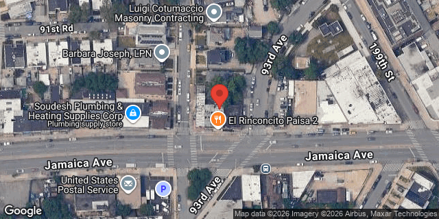 Aerial map of 198-05 JAMAICA AVENUE, Queens