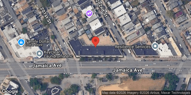 Aerial map of 201-11 JAMAICA AVENUE, Queens
