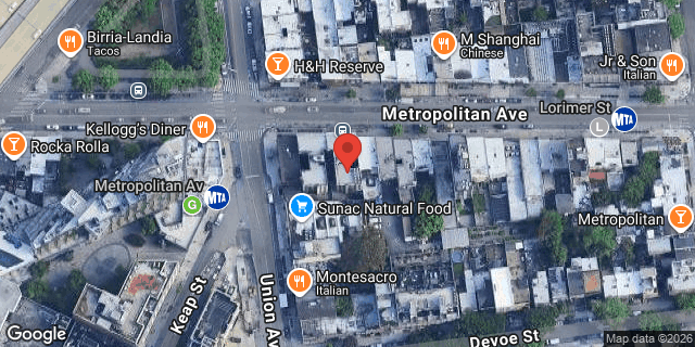 Aerial map of 524 METROPOLITAN AVENUE, Brooklyn