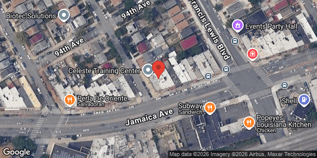 Aerial map of 205-03 JAMAICA AVENUE, Queens