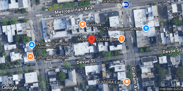 Aerial map of 141 DEVOE STREET, Brooklyn