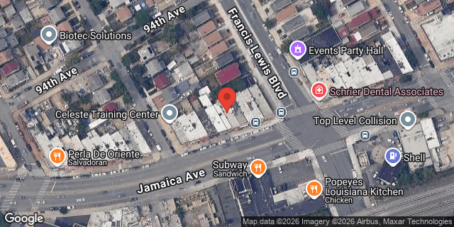 Aerial map of 205-11 JAMAICA AVENUE, Queens