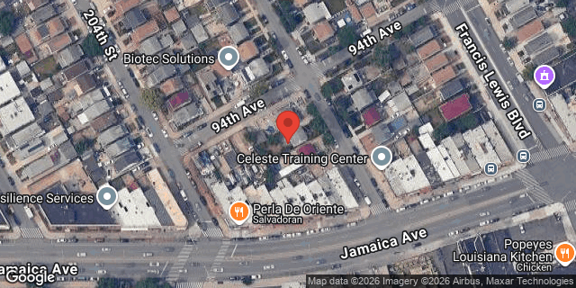 Aerial map of 94-06 205 STREET, Queens