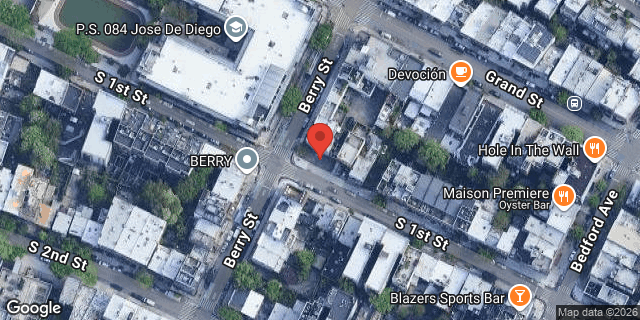 Aerial map of BERRY STREET, Brooklyn