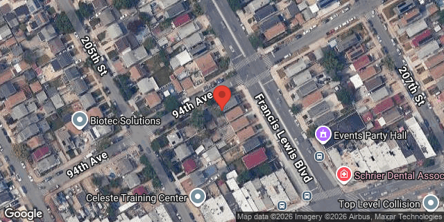 Aerial map of 94-02 FRANCIS LEWIS BLVD, Queens
