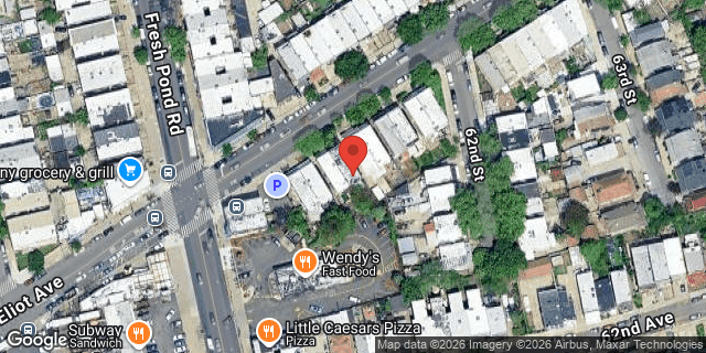 Aerial map of 61-46 ELIOT AVENUE, Queens