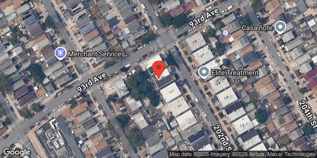 Aerial map of 93-06 202 STREET, Queens