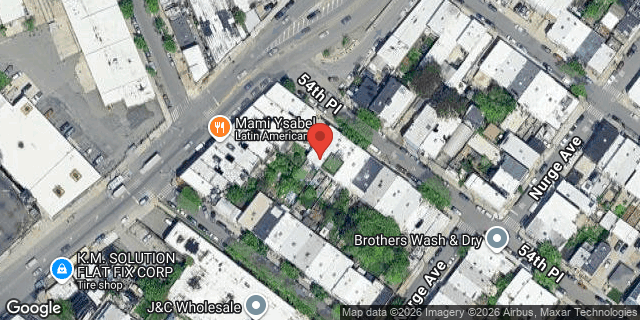 Aerial map of 60-12 54 PLACE, Queens