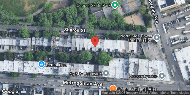 Aerial map of 58A SHARON STREET, Brooklyn