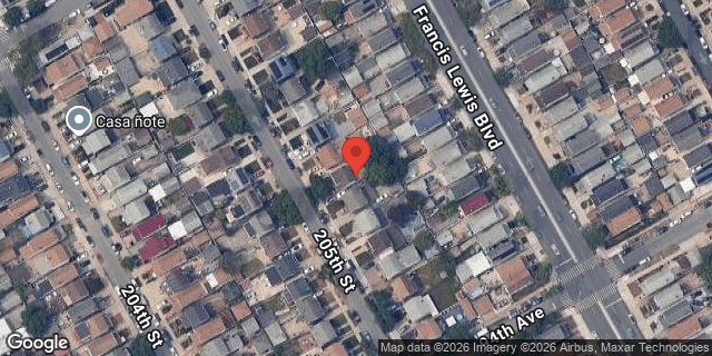Aerial map of 93-35 205 STREET, Queens