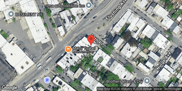 Aerial map of 54-20 FLUSHING AVENUE, Queens