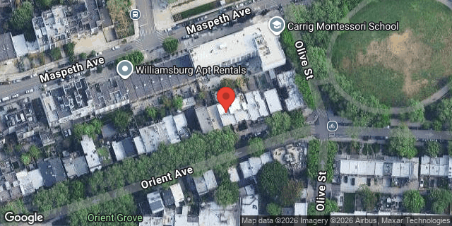 Aerial map of 57 ORIENT AVENUE, Brooklyn