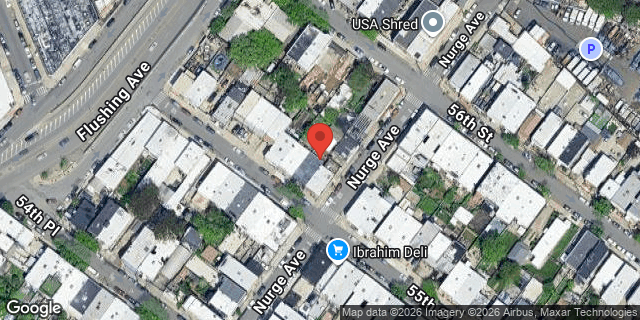 Aerial map of 60-33 55 STREET, Queens