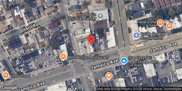 Aerial map of 211-07 JAMAICA AVENUE, Queens