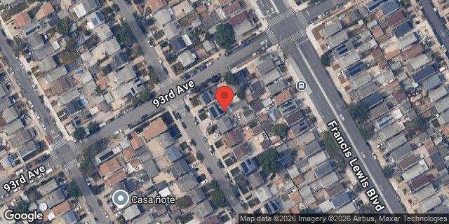 Aerial map of 93-05 205 STREET, Queens